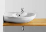 ROCA SENSO COMPACT 680MM ONE TAP HOLE CNR BASIN LEFT HAND WH