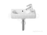 Roca Meridian-n Compact 450 One Tap Hole C/r Basin Right Hand Wh