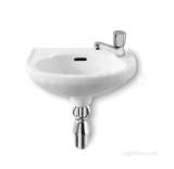 ROCA LAURA 350 X 225MM ONE TAP HOLE RIGHT HAND C/ROOM BASIN WH