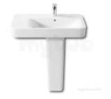 Roca Senso Square 750 X 475mm One Tap Hole Left Hand Basin Wh