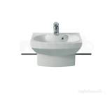 ROCA SENSO COMPACT 480 X 375MM ONE TAP HOLE C/R BASIN WH