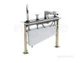 Roca Thesis-t 4 Hole Deck Mixer Plus Kit Chrome