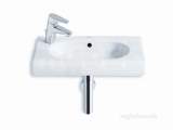 ROCA MERIDIAN-N COMPACT 550 ONE TAP HOLE W/H BASIN LEFT HAND WH