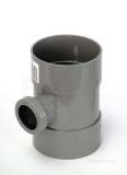 Center Short Boss Pipe 110mm X 40mm Grey