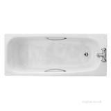 Shallow Bath 1500x700 2 Tap Slip Resist Inc Grips SB1372WH