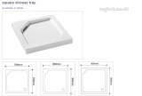 MANHATTAN DURALITE V2 900MM SQUARE TRAY