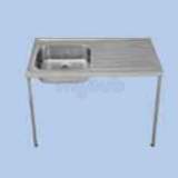 Vecta Ss4050 Single Sink And Right Hand Single Drn Ss Ss4050ss