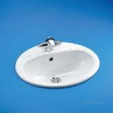 IDEAL STANDARD TEMPO E6570 530MM TWO TAP HOLES COUNTERTOP BASIN WH