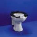 Armitage Shanks Open Front Seat No Cover Plastic Pillarsblack S4071