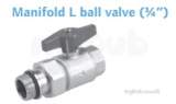 UPONOR MANIFOLD L BALL VALVE 3/4 inch MT/FT