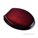 CROYDEX SOLID WOOD TOILET SEAT MAHOGA/CH