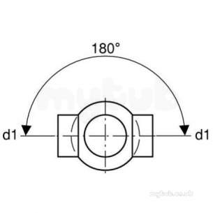 Geberit Hdpe Range 32mm To 315mm -  Hdpe 63mm X 63mm Double Branchball 180deg 364.270.16.1
