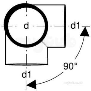 Geberit Hdpe Range 32mm To 315mm -  Silent-db20 Corner Branch 88.5deg 110mm