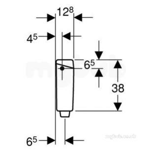 Geberit Commercial Sanitary Systems -  Concealed Single Flush Cistern 123137111