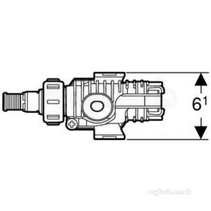 Geberit Commercial Sanitary Systems -  Unifill Fill Valve 3/8 Inch Side Connection 240700001