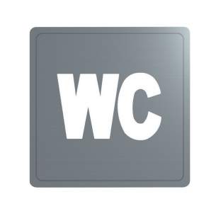 Delabie WC Toilets -  Delabie Wc Wall Sticker 304 Stainless Steel Satin