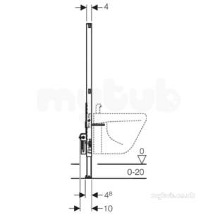 Geberit Commercial Sanitary Systems -  Duofix Bidet Frame 1.12 M-prewall