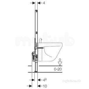 Geberit Commercial Sanitary Systems -  Duofix Bidet Frame 0.98 M Prewall