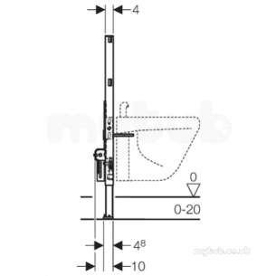 Geberit Commercial Sanitary Systems -  Duofix Bidet Frame 0.82 M-prewall