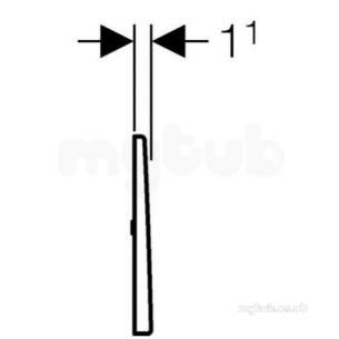 Geberit Commercial Sanitary Systems -  Mambo Urinal Flush Ir M/o Brush S/s