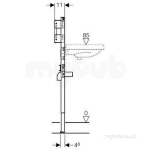 Geberit Commercial Sanitary Systems -  Duofix Basin Frame 1.12/3m For W/m Taps