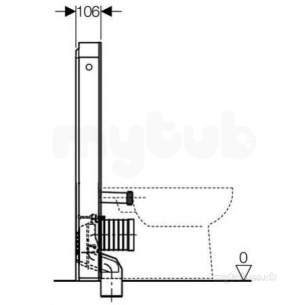 Geberit Commercial Sanitary Systems -  Monolith For Floor Standing Wc Wht Glass