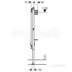 Geberit Commercial Sanitary Systems -  Duofix Urinal With Pipe Interruptor