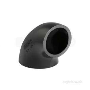 Geberit Hdpe Range 32mm To 315mm -  Hdpe 50mm X 40mm X 90 Degree Reduced Bend