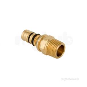 Geberit Mepla Mlcp Pipe System -  16mm Mepla Adaptor 1/2 Male Thread Gm 601.535.00.5