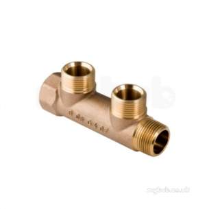 Geberit Mepla Mlcp Pipe System -  3/4 Inch Mepla 2 Way Distributor 3/4xm22 Gm 602.422.00.1