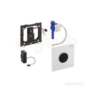 Geberit Commercial Sanitary Systems -  Sigma10 Electronic Urinal Flush Control With Hytouch/battery Pwrd Blk/gls Cp