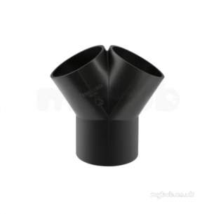 Geberit Hdpe Range 32mm To 315mm -  Hdpe 50mm X 40mm Double Y Branch 60deg