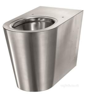 Delabie WC Toilets -  Delabie S21 P Floor Standing Wc Horizontal Inlet 304 St Steel Satin