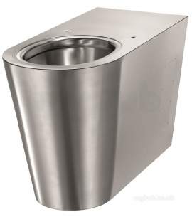 Delabie WC Toilets -  Delabie 700 P Floor Standing Wc Horizontal Inlet 304 St Steel Satin