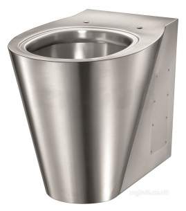 Delabie WC Toilets -  Delabie Bcn P Floor Standing Wc Horizontal Inlet 304 St Steel Satin