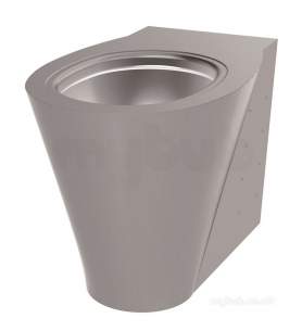 Delabie WC Toilets -  Delabie Bcn P Floor Standing Wc Horizontal Inlet 304 Pol St Steel