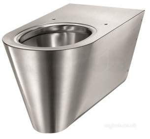 Delabie WC Toilets -  Delabie 700 S Wall Mtd Wc Horizontal Inlet 304 Stainless Steel Satin