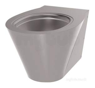 Delabie WC Toilets -  Delabie Bcn S Wall Mtd Wc Horizontal Inlet 304 Polished St Steel