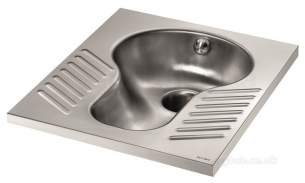 Delabie WC Toilets -  Delabie Squat Wc Sha Xs 1 Spreader No Siphon 304 St Steel Satin