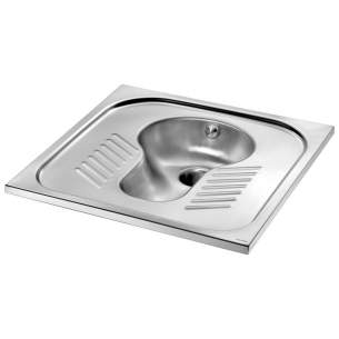Delabie WC Toilets -  Delabie Squat Wc Sha 700 1 Spreader No Siphon 304 St Steel Satin
