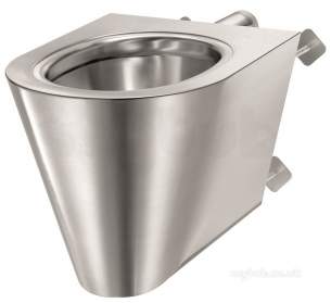 Delabie WC Toilets -  Delabie S21 S Tc Wall Mtd Wc Horizontal Inlet 304 St Steel Satin