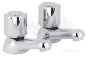 Roca Brassware -  Danube-n Bath Pillar Taps Chrome