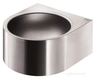 Delabie Washbasins and Sinks -  Delabie Facil Wall Mtd Basin No Tap Hole 304 Stainless Steel Satin