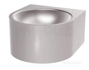 Delabie Washbasins and Sinks -  Delabie Facil Wall Mtd Basin No Tap Hole 304 Polished St Steel