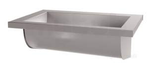 Delabie Accessories and Miscellaneous -  Delabie Canal Wall Mtd Trough L600 No Tap Hole 304 St Steel Satin