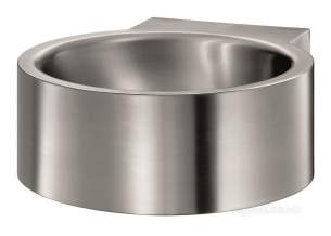 Delabie Washbasins and Sinks -  Delabie Redo Wall Mtd Basin No Tap Hole 304 Stainless Steel Satin
