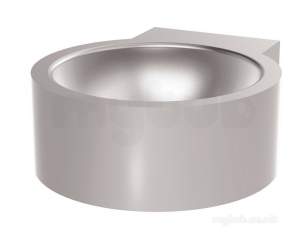 Delabie Washbasins and Sinks -  Delabie Redo Wall Mtd Basin No Tap Hole 304 Polished Stainless Steel