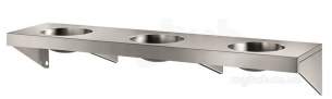 Delabie Washbasins and Sinks -  Delabie Triplo Wall Mtd 3 Basins No Tap Hole 304 St Steel Satin