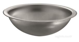 Delabie Washbasins and Sinks -  Delabie Hemi Inset Basin 385 304 Stainless Steel Satin 1 Side