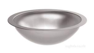 Delabie Washbasins and Sinks -  Delabie Hemi Inset Basin 385 304 Polished Stainless Steel 1 Side